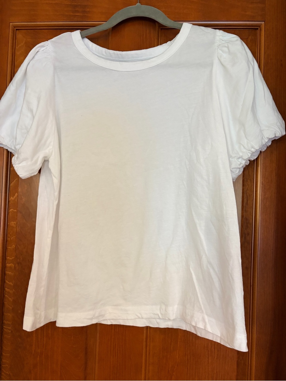 White Puff Sleeve Tee